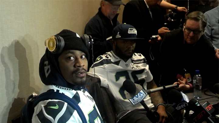 Another day, another bizarre Marshawn Lynch press conference cut short Another day, another bizarre Marshawn Lynch press conference cut short