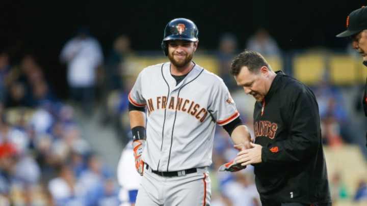 Giants' Brandon Belt to have surgery on broken thumb, out six weeks Giants' Brandon Belt to have surgery on broken thumb, out six weeks