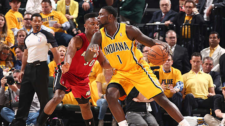 Pacers wake up from playoff slump, pound Heat in Game 1 of ECF