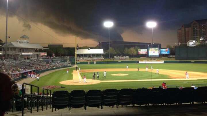 Photo: Massive Storm Bears Down on Minor League Park in Texas Photo: Massive Storm Bears Down on Minor League Park in Texas