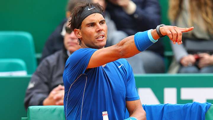 Rafael Nadal not pleased about receiving a time violation in Monte Carlo