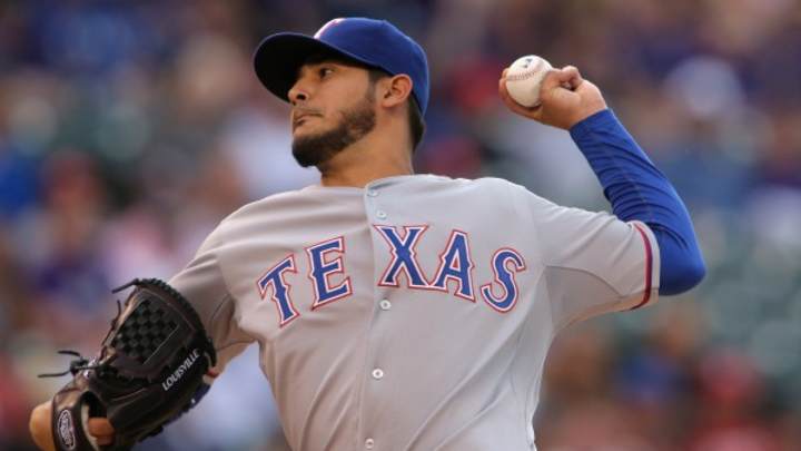 Martin Perez to undergo MRI for sore left elbow, will miss Rangers' game at Astros