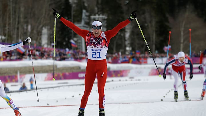 Cologna wins men's 30K skiathlon at Sochi Olympics