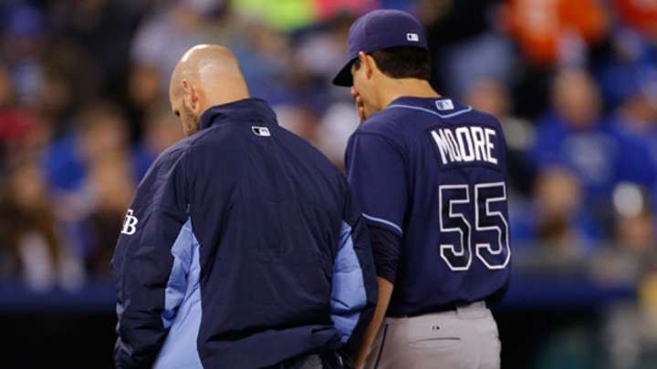 Rays place pitcher Matt Moore on 15-day DL