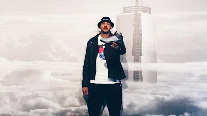 Carmelo Anthony unveils his latest signature shoe: Jordan Melo M11 Carmelo Anthony unveils his latest signature shoe: Jordan Melo M11