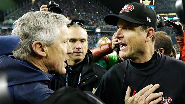 Pete Carroll on rivalry with Jim Harbaugh: We love beating him