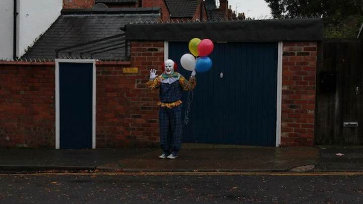 A Creepy Clown Is Terrorizing One English Town by Standing Around
