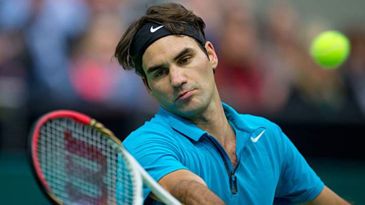 Roger Federer cheers on FC Basel against Chelsea in Europa League