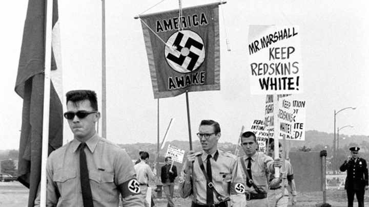 Photo Gallery: Neo-Nazis Marched in 1961 to "Keep the Redskins White" Photo Gallery: Neo-Nazis Marched in 1961 to "Keep the Redskins White"