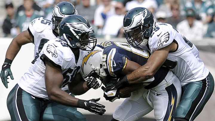 Malcom Floyd taken off on stretcher after hit from DeMeco Ryans