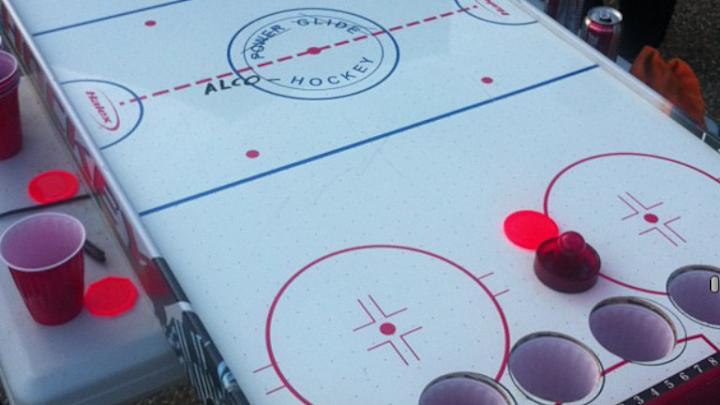 Canadian Invents Alcohockey, a Hybrid Between Air Hockey and Beer Pong