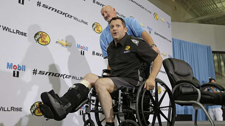 NASCAR'S Tony Stewart calls injury a small bump in the road