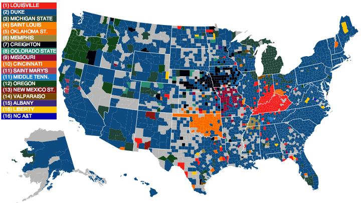 Facebook Data Provides Most Detailed Look At March Madness Fandom To Date Facebook Data Provides Most Detailed Look At March Madness Fandom To Date