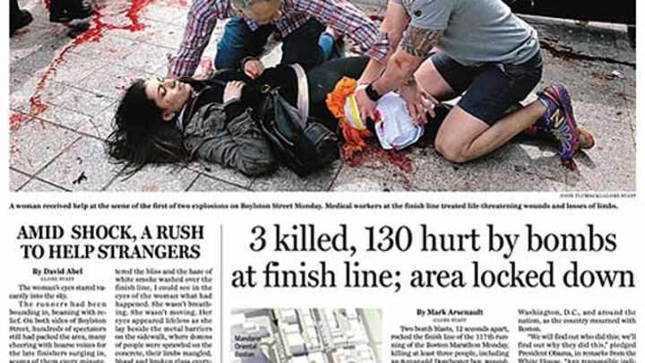 Boston Marathon Newspaper Front Pages