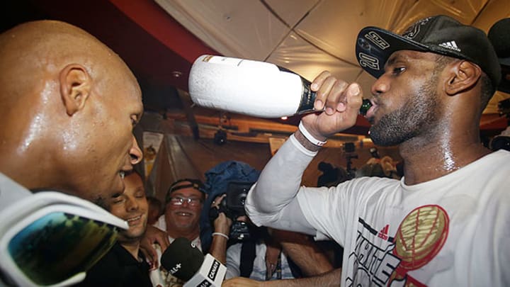 Photos: Heat celebrate 2012-13 title