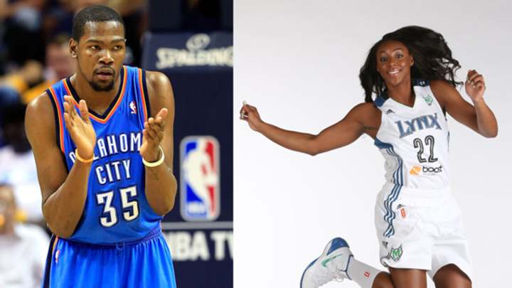 Thunder's Kevin Durant engaged to marry Lynx's Monica Wright Thunder's Kevin Durant engaged to marry Lynx's Monica Wright