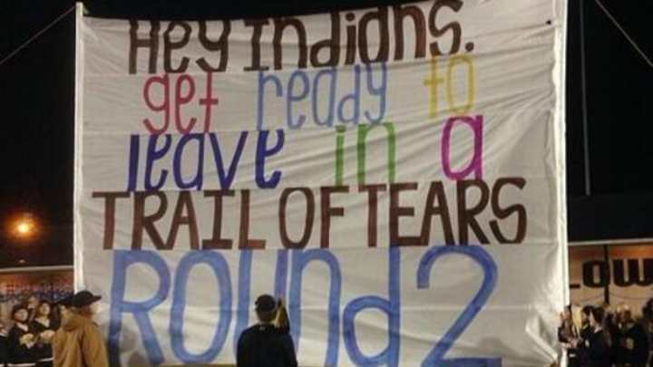 Alabama high school taunts 'Indians' opponent with 'Trail of Tears' sign