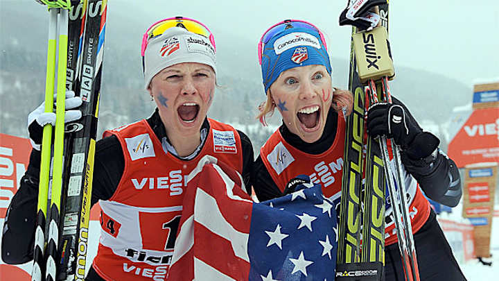 Randall, Diggins win historic gold medal for U.S. at Nordic worlds