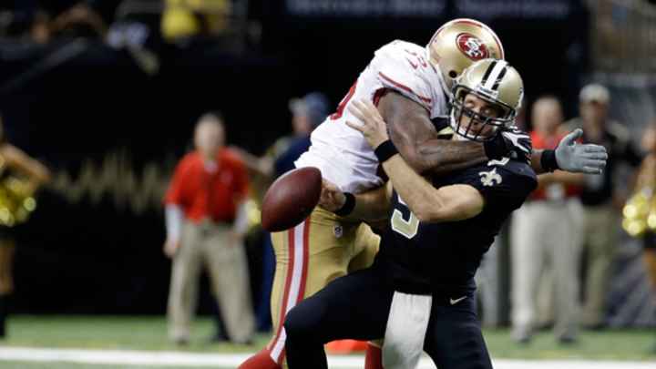 Ahmad Brooks fined $15,750 for hit on Drew Brees; Ray Lewis vows to pay half