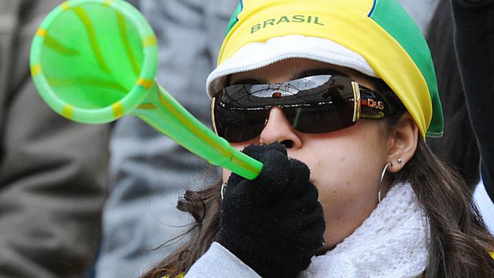 South African fan attempts to hit referee with vuvuzela South African fan attempts to hit referee with vuvuzela