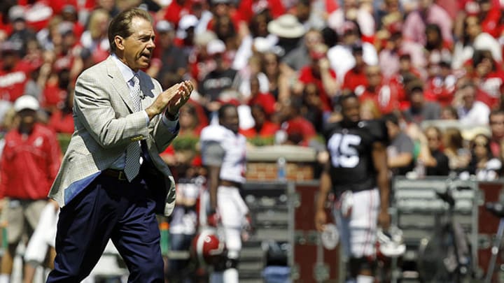 Saban pushing Alabama toward history this spring