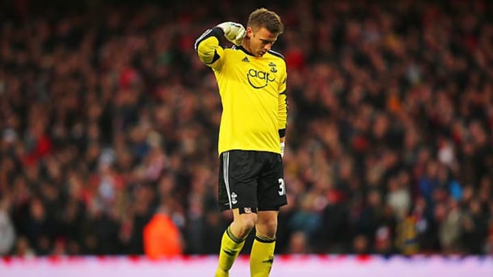Artur Boruc tries to get fancy, fails, gifts Arsenal opening goal vs. Southampton