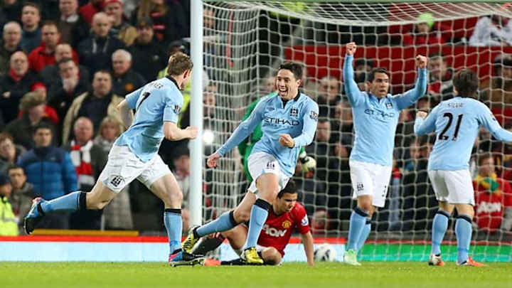 Sergio Aguero, Manchester City beat Manchester United in derby