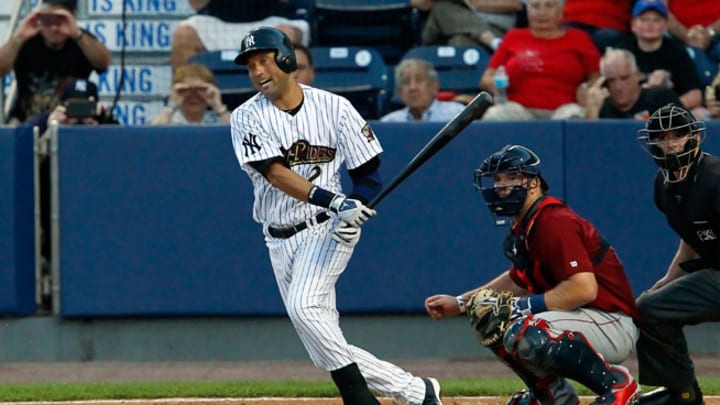 Derek Jeter gets first hit in rehab start as designated hitter