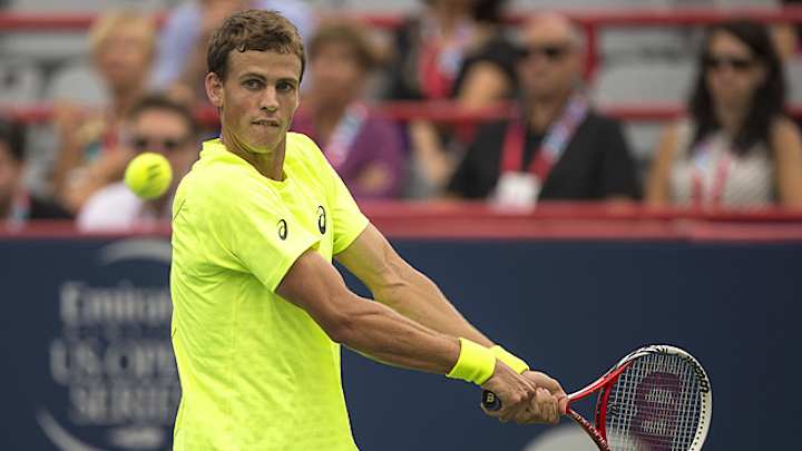 Davydenko retires, sending Pospisil into Rogers Cup semifinals