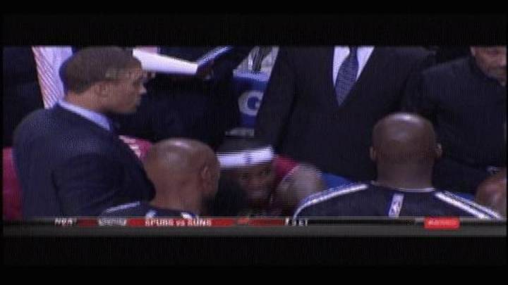 Video: Heat's LeBron James angrily confronts Mario Chalmers during huddle