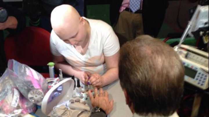 Good Guy Nick Saban Gets Nails Painted at the Children's Hospital of New Orleans