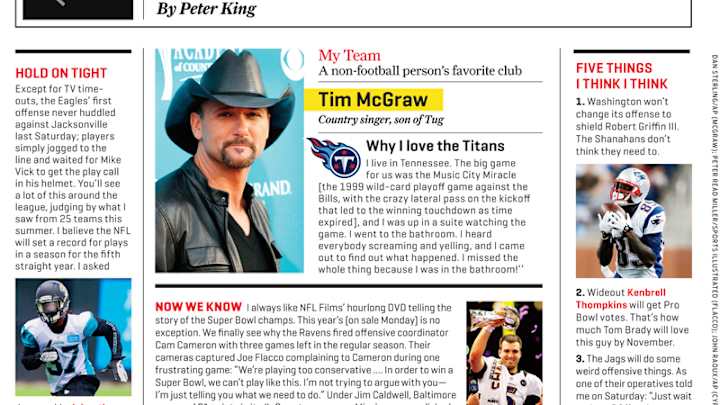 Full-Speed Ahead in 2013; Tim McGraw's Titans