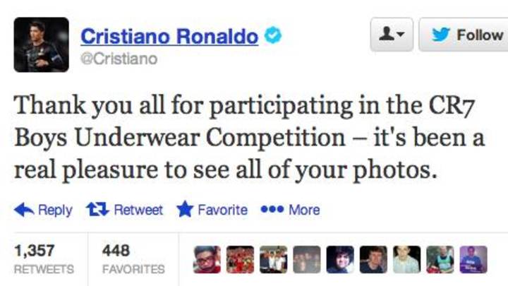Cristiano Ronaldo Tweet about Boys Underwear Photos Seems Poorly Worded