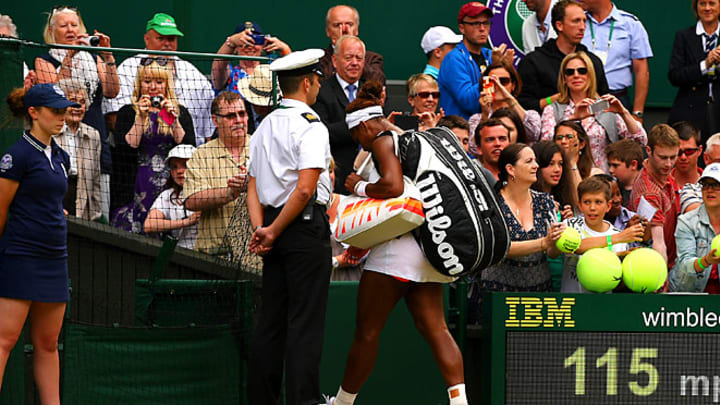Serena Williams at home with the greats, but out of Wimbledon Serena Williams at home with the greats, but out of Wimbledon
