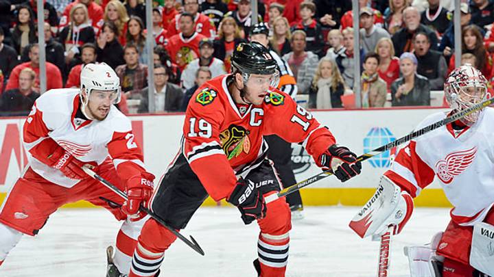 NHL playoffs: Toews rises to challenge, Hawks top Red Wings, 4-1, in Game 5 NHL playoffs: Toews rises to challenge, Hawks top Red Wings, 4-1, in Game 5