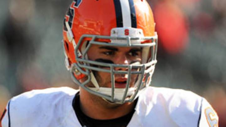 Syracuse OL Justin Pugh entering NFL draft