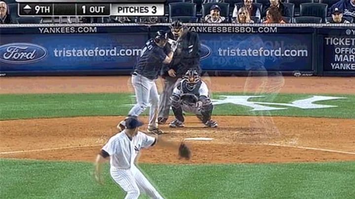 GIF: Rivera still Mo-ing down hitters and breaking lots of bats