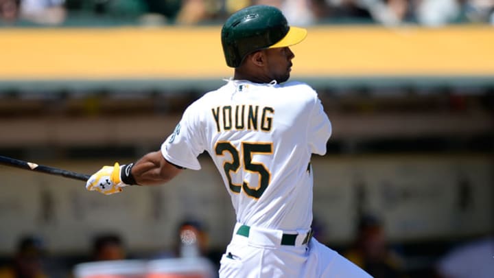 A's put outfielder Chris Young on DL, recall Michael Taylor