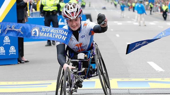 Boston Marathon wheelchair winner vows to help bombing victims