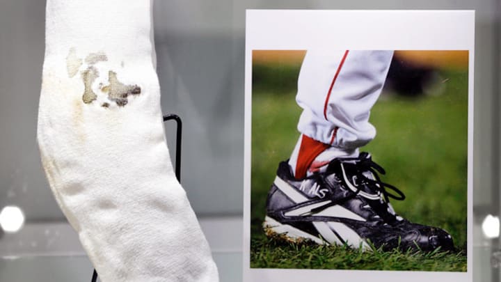 Schilling's famed bloody sock auctioned for $92K