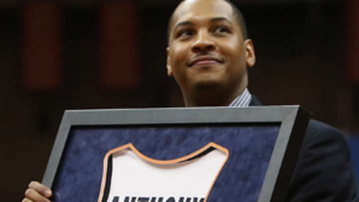Syracuse retires Carmelo Anthony's jersey