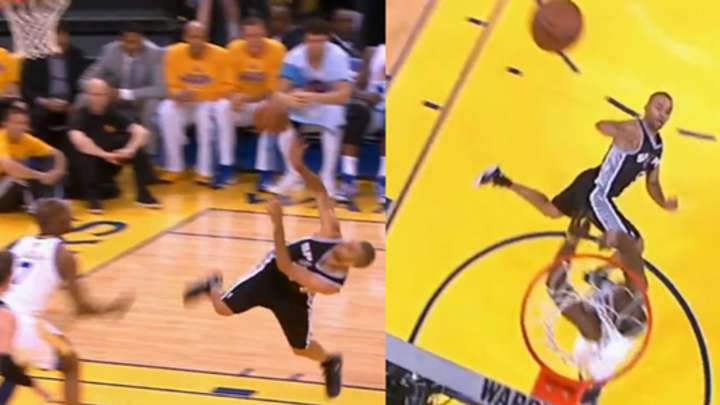 Video: Spurs' Tony Parker hits impossible flip shot in Game 3 win over Warriors