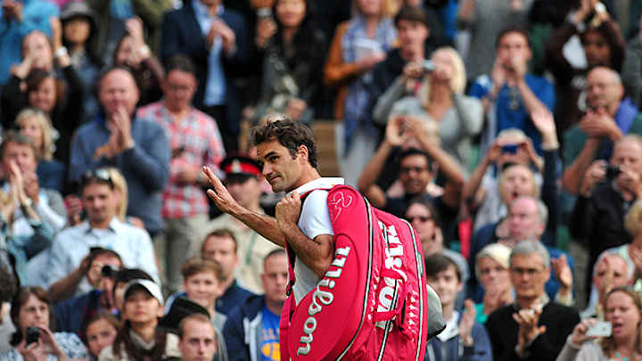 Roger Federer stunned in the second round at Wimbledon Roger Federer stunned in the second round at Wimbledon