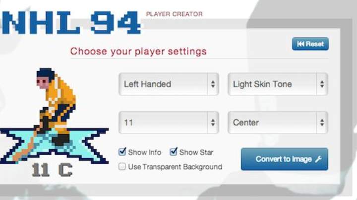 Create a Custom NHL 94 Player with This Cool Web App Create a Custom NHL 94 Player with This Cool Web App