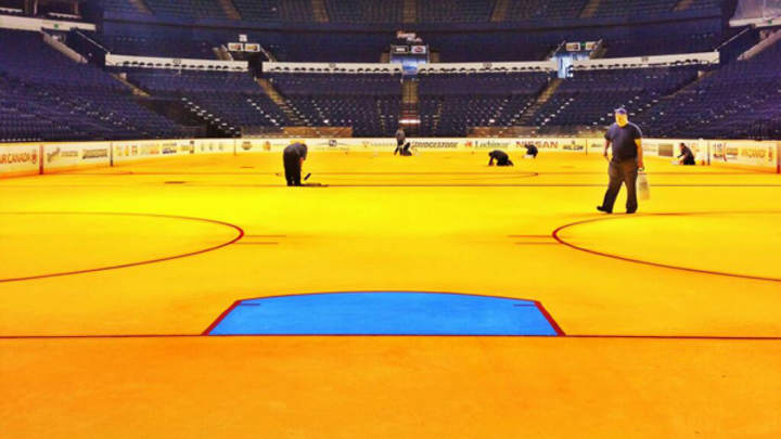 The Nashville Predators Painted Their Ice Gold. It's a Good Look for Them.