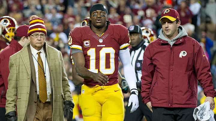 Does Dr. James Andrews have concerns about Robert Griffin III's knee? Reports conflict