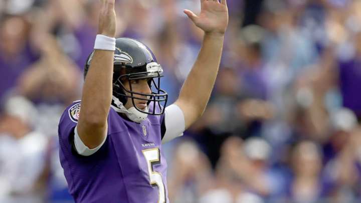 Joe Flacco beats the Browns soon after the birth of his son