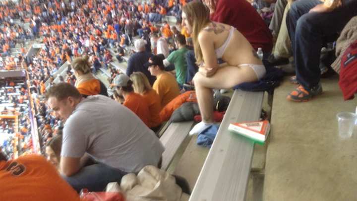A Hoosiers Fan Stripped Down to Her Undergarments During a Blowout Loss A Hoosiers Fan Stripped Down to Her Undergarments During a Blowout Loss