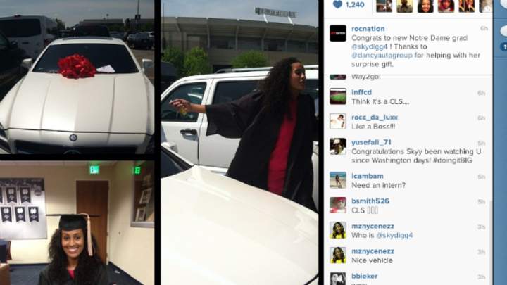 Jay-Z's agency buys Skylar Diggins a Mercedes as a graduation present Jay-Z's agency buys Skylar Diggins a Mercedes as a graduation present