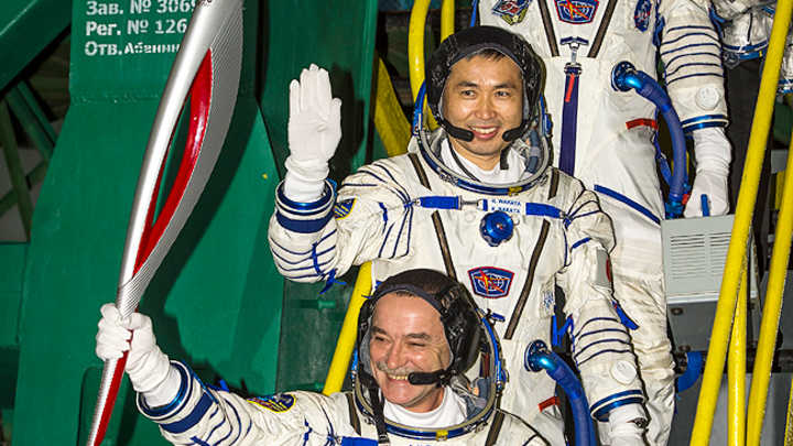 Olympic torch blasts into space ahead of Games